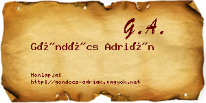 Göndöcs Adrián névjegykártya
