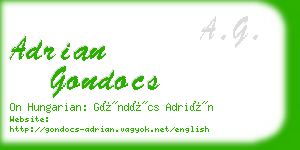 adrian gondocs business card