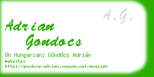 adrian gondocs business card